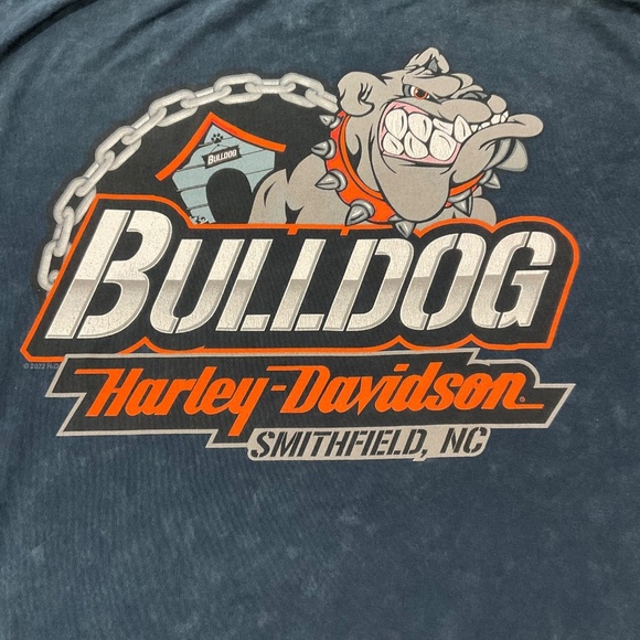 Harley-Davidson Long Sleeve Bulldog Smithfield NC Graphic Tee Size XL - Picture 8 of 12